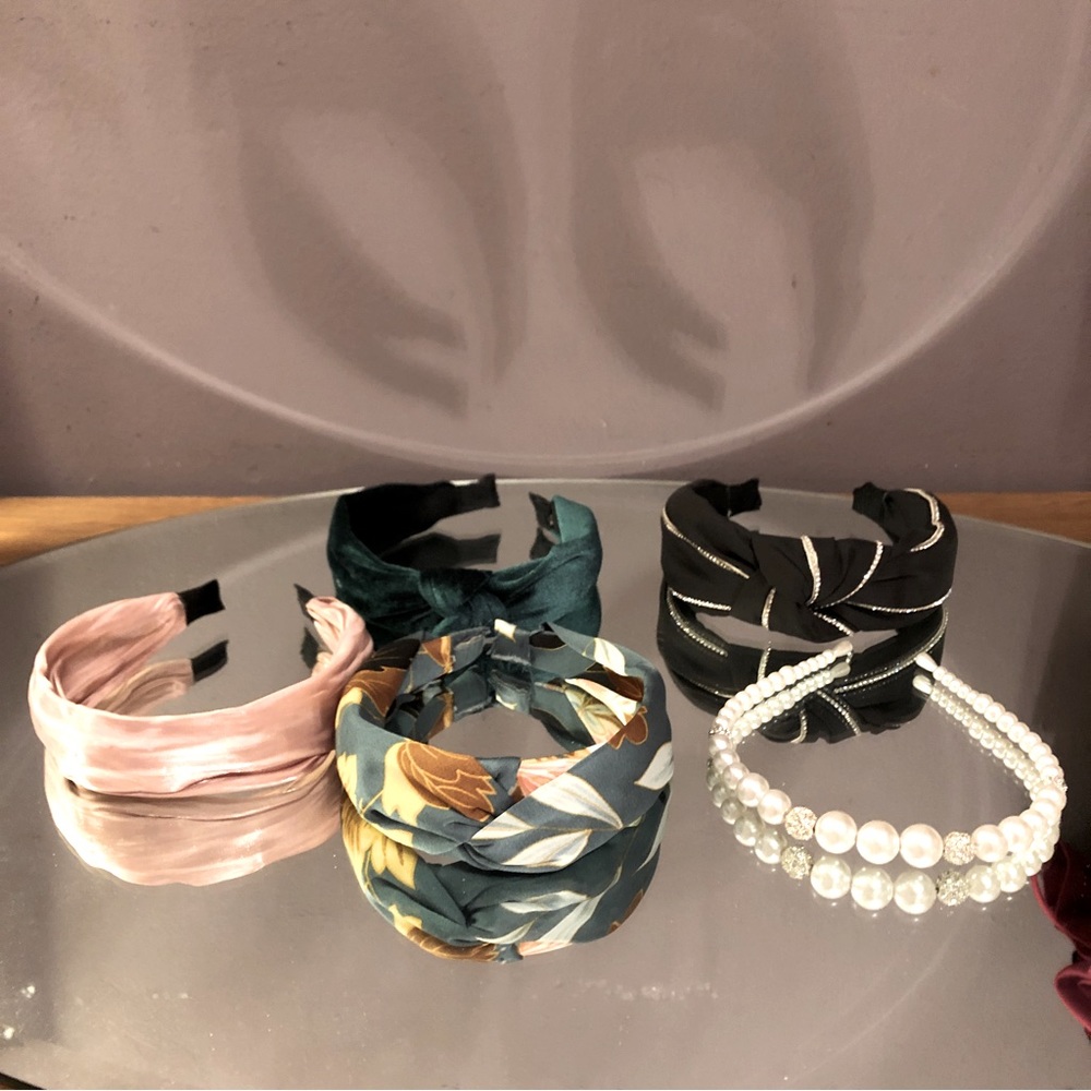 Lot 5 Headband Headbands Hair Bands Bands all recent styles pearls rhinestones